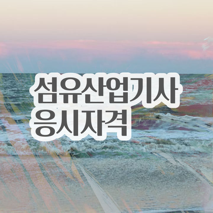  섬유산업기사 시험자격 온라인으로 쉽고 빠르게 끝낸 후기