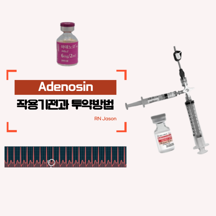  아데노코주 (아데노신주, Adenosin) PSVT 일 때 작용기전과 투약방법, 주의사항에 대해