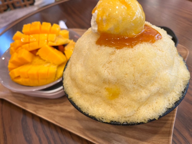  대전 원신흥동 데이트 원신흥동 빙수 맛집 카페미각 아이와 함께하는 달콤한 오후, 원신흥동 카페 미각에서 망고빙수 먹은 후기
