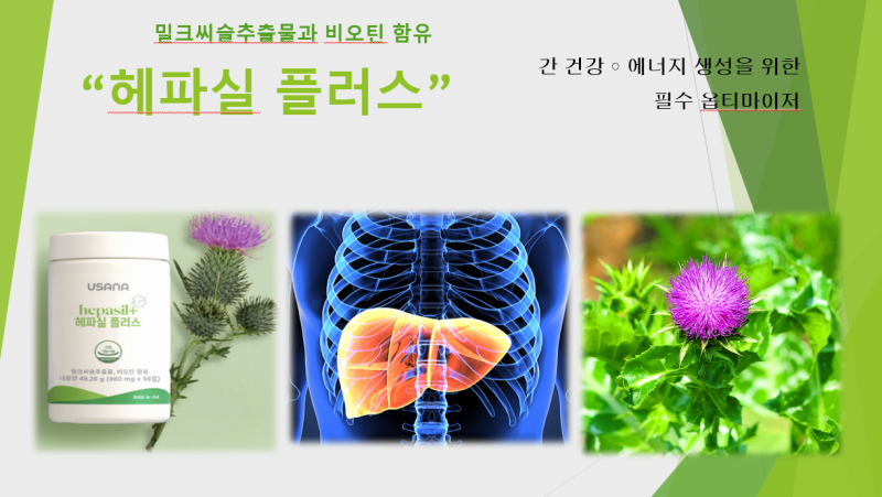 간 건강에 좋은 밀크씨슬추출물과 비오틴이 함유된 '헤파실 플러스'