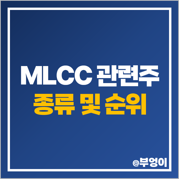 MLCC 관련주 삼성전기 아모텍 주가 아바텍 한울반도체 코칩 주식 MLCC 관련주 삼성전기 아모텍 주가 아바텍 한울반도체 코칩 주식