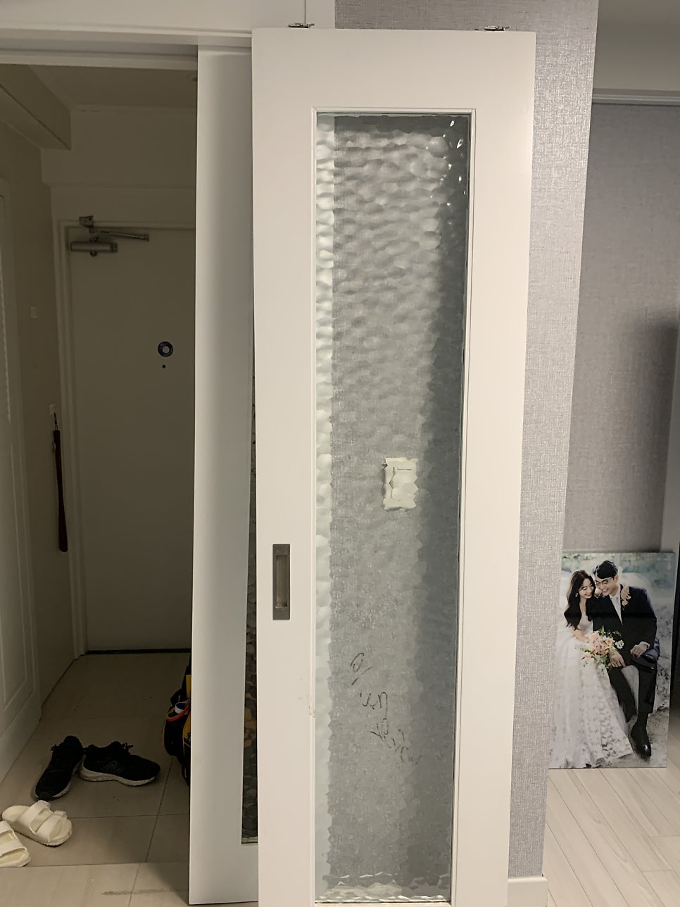 히든도어 슬라이딩포켓도어 처진도어수리
