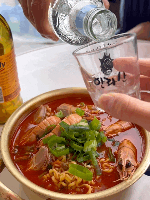 제주 김녕맛집 김녕오라이 돔베사시미와 딱새우라면 솔직후기