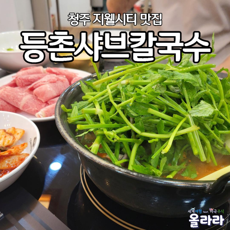  청주 지웰시티 맛집 복대동 등촌샤브칼국수