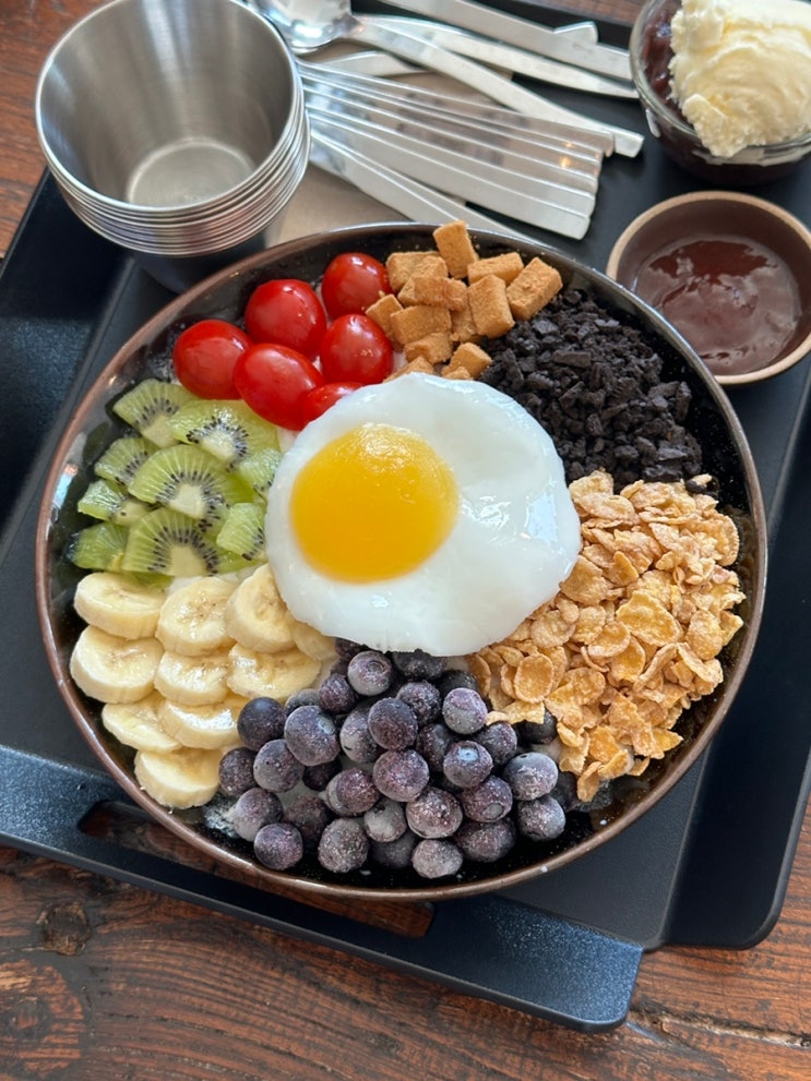  광주 수완지구 흑석동 대형카페 비빔빙수 카페 괜찮다