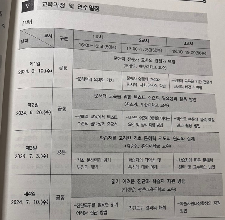  문해력 지도 전문가 과정 연수 인사이트 및 자료 공유