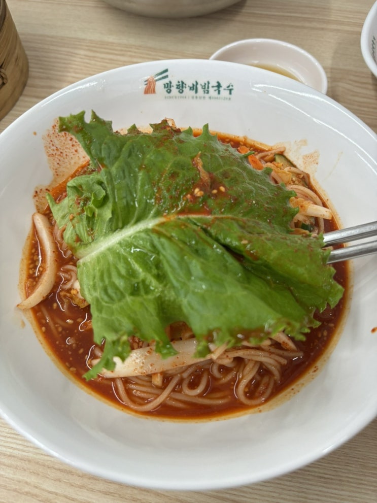  [망향비빔국수 신사] 비빔국수와 갈비만두가 찐으로 맛있눈 맛집