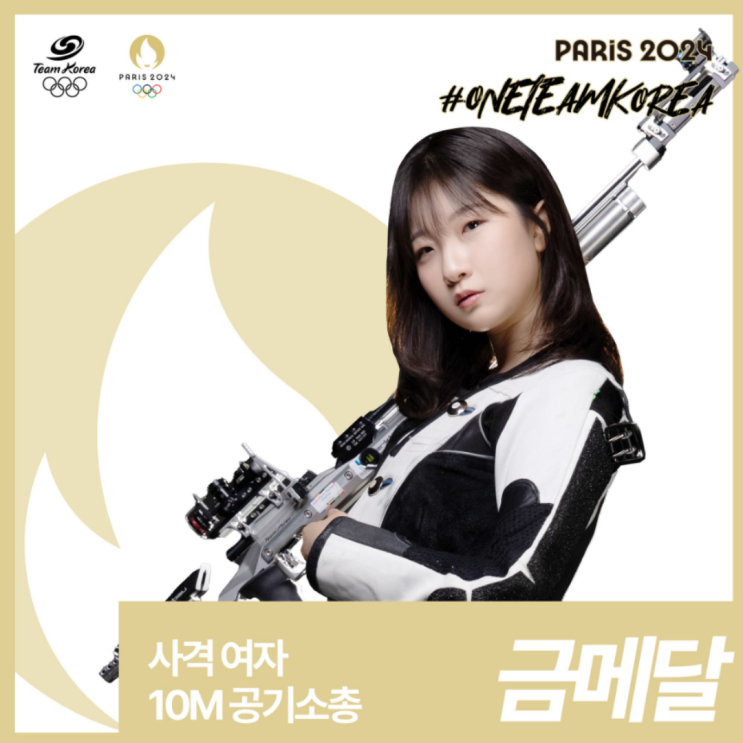 [2024 파리올림픽] 16세 반효진 여자공기소총 10m 금메달, 대한민국 역대 100번째이자 최연소 메달리스트로 등극(반효진 금메달, 만 16세, 황위팅, 사격 효자종목)