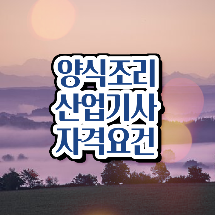  양식조리산업기사 시험응시조건 온라인 수업으로 쉽고 빠르게 완료한 노하우