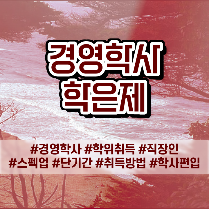  학점은행제 경영학 , 학점은행제전문학사 완료한 후기