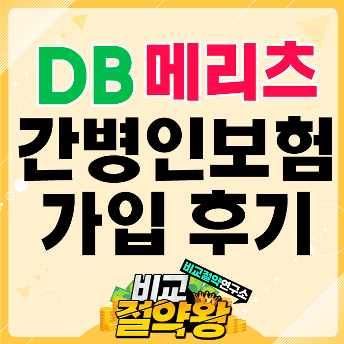  메리츠화재 DB 간병인보험 저는 이렇게 준비했어요
