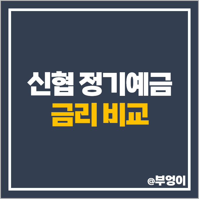 신협 정기예금 금리 비교 단기 6개월 이자 높은 예금 특판 추천 신협 정기예금 금리 비교 단기 6개월 이자 높은 예금 특판 추천