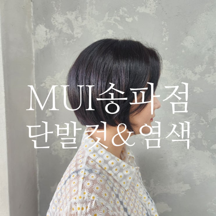 잠실 단발컷 염색 , 무이 MUI 송파점 미용실 from <b>한선화</b>원장님