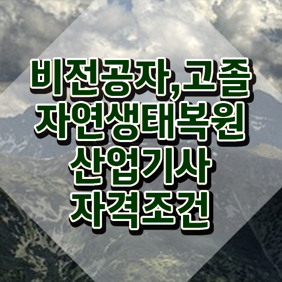 자연생태복원산업기사 시험일정 자연생태복원산업기사 응시자격 인강으로 15주만에 준비한 비법