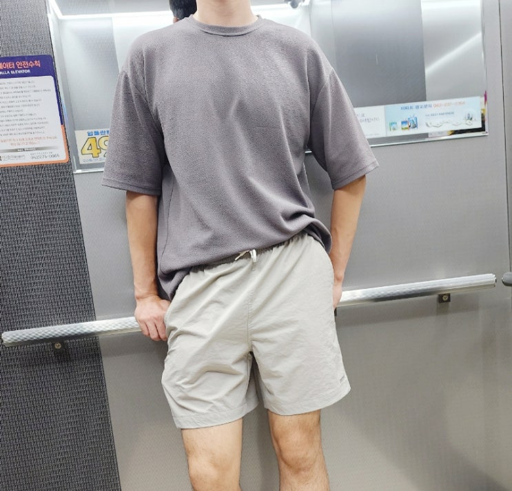  남자 운동복 반바지 인스테이 스텝쇼츠 데일리룩으로 엄지척