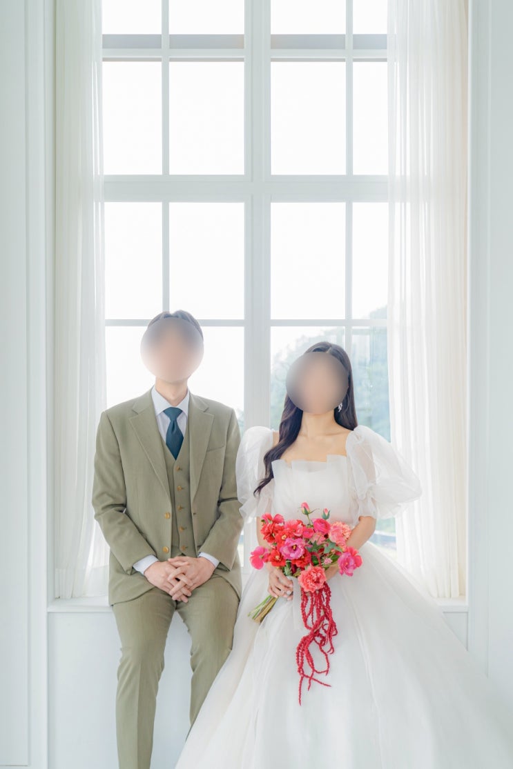  부산 블랑드윈느 스튜디오 촬영드레스 풍성실크 피오나 변형