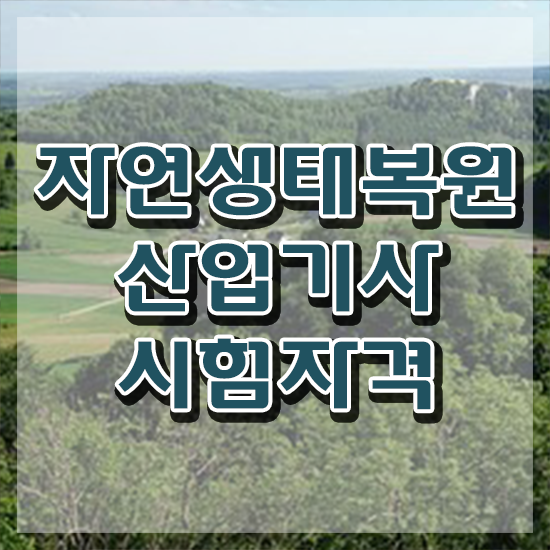  자연생태복원산업기사 시험응시조건 인강으로 4달 안에 완료한 전략