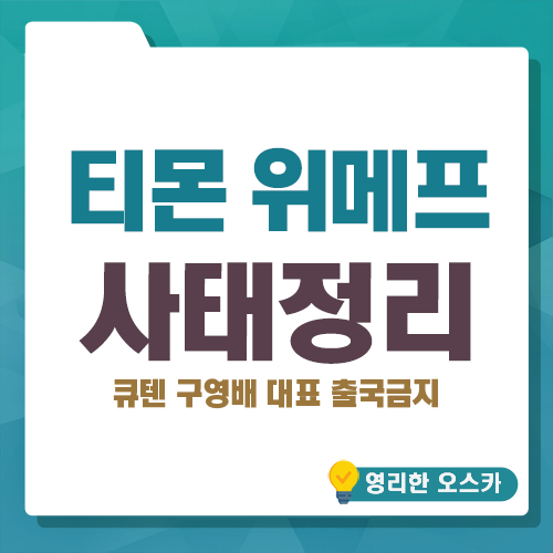 티몬 위메프 부도 사태 정리(<b>큐텐</b> <b>구영배 대표</b> 출국금지)