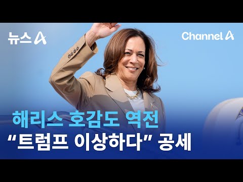 해리스 호감도 역전…“트럼프 이상하다” 공세 해리스 호감도 역전…“트럼프 이상하다” 공세