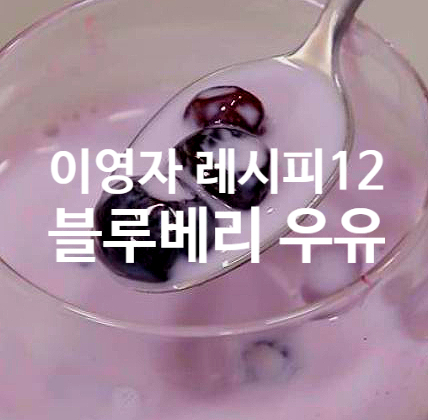  이영자 레시피 12 블루베리 우유