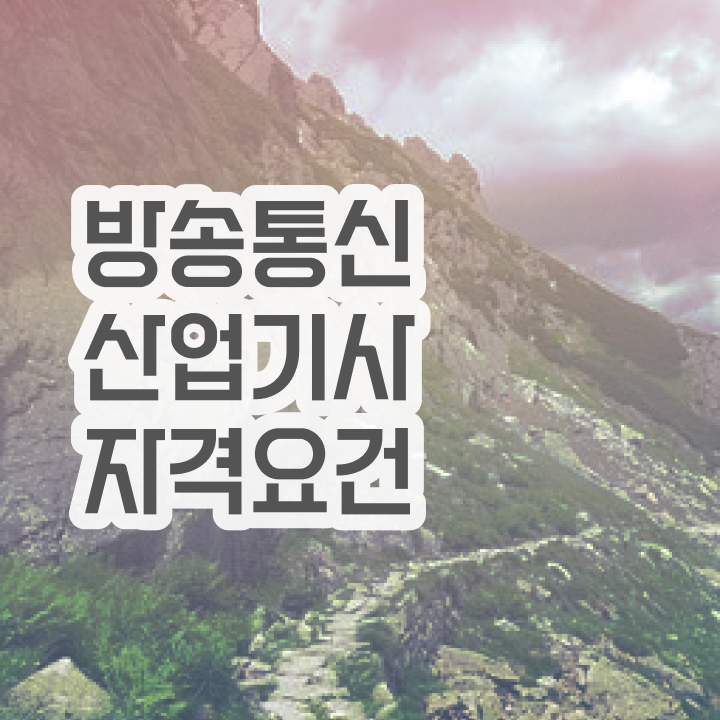  방송통신산업기사 시험응시조건 독학으로 반 년만에 준비한 후기