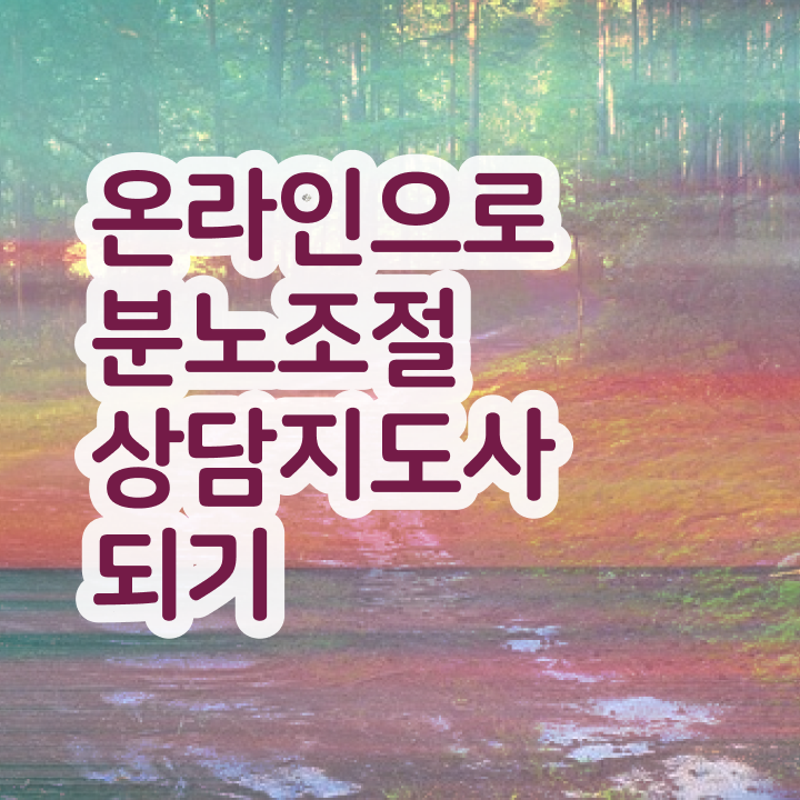  분노조절상담지도사자격증 2주 만에 분노조절상담지도사 합격한 후기