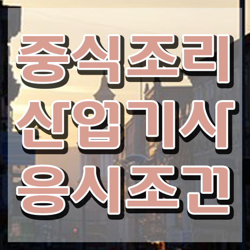  중식조리산업기사 시험접수 중식조리산업기사 응시자격 인강으로 15주 동안 끝낸 후기