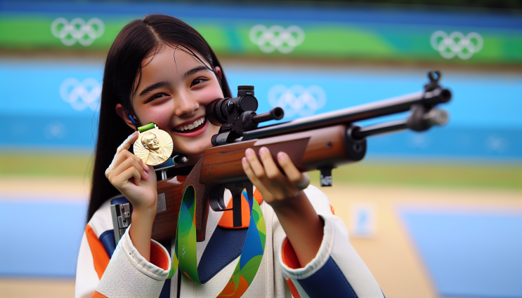  사격 반효진 공기소총 10M 금메달 올림픽 100번째, 16세 최연소 금메달리스트!!!
