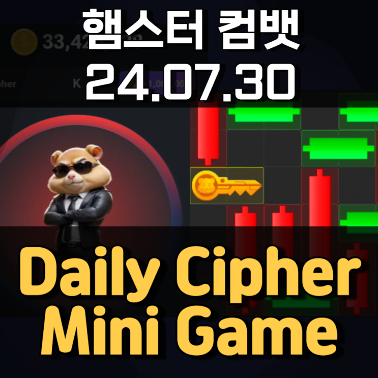 햄스터 컴뱃 7월 30일 Daily Cipher Mini Game 정답 햄스터 컴뱃 7월 30일 Daily Cipher Mini Game 정답