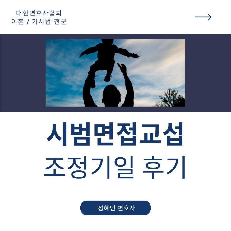  시범면접교섭 조정기일 후기