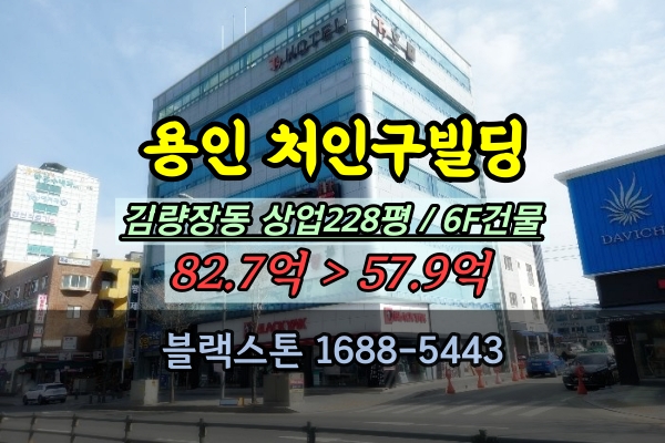  용인 처인구 빌딩 경매 중앙시장역 대로변 6층 건물 50억대