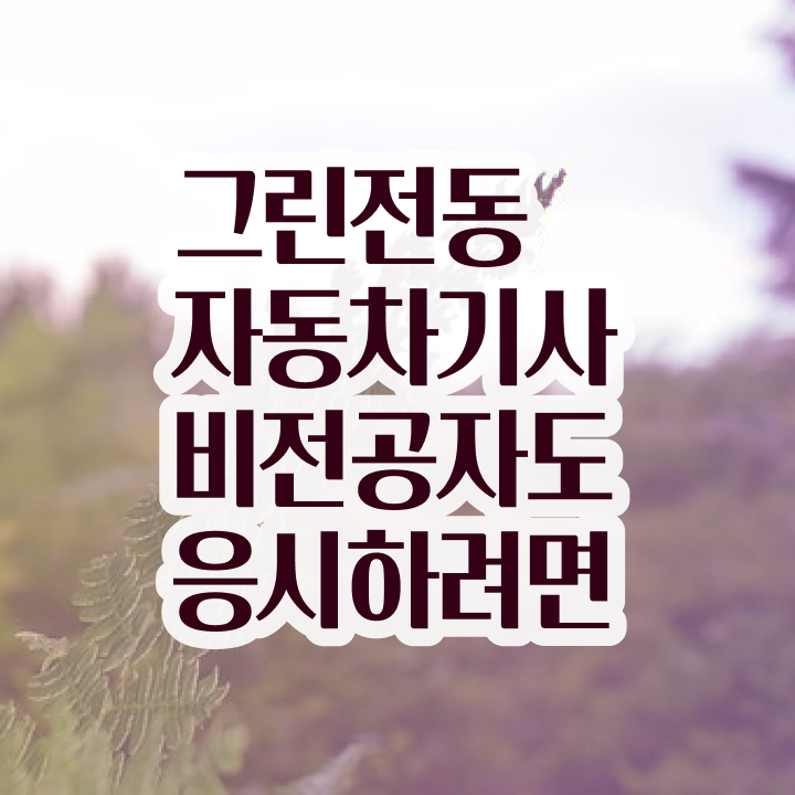  그린전동자동차기사 필기시간 그린전동자동차기사 자격요건 온라인 수업으로 4달만에 완료한 노하우
