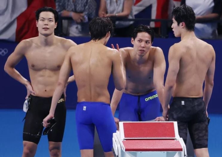 <파리올림픽>'사상 첫 <b>결승</b> 진출' <b>남자 계영 800m</b> 6위 메달 획득... 