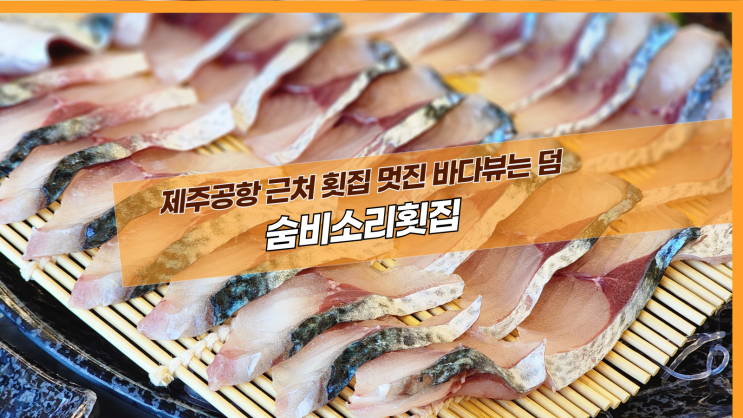  [제주 숨비소리횟집] 제주공항 근처 횟집 멋진 바다뷰는 덤