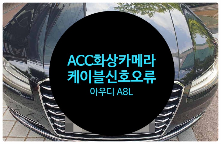  아우디 A8L ACC 화상카메라 진단기 결과 화상 처리 비디오 케이블 신호 오류 발생하여 고장 수리 완료 전남 목포