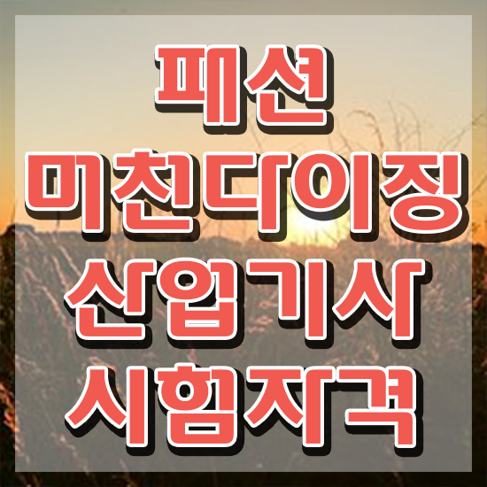  패션머천다이징산업기사 취득자격 독학으로 4개월 만에 준비한 비법