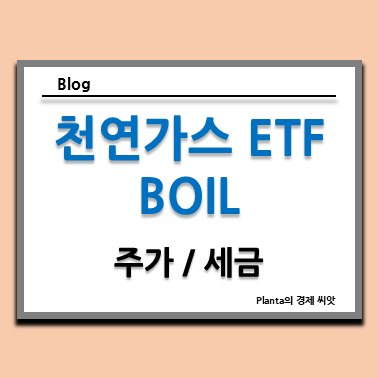  BOIL 주가 : 미국 천연가스 관련주 ETF 세금 알아보기