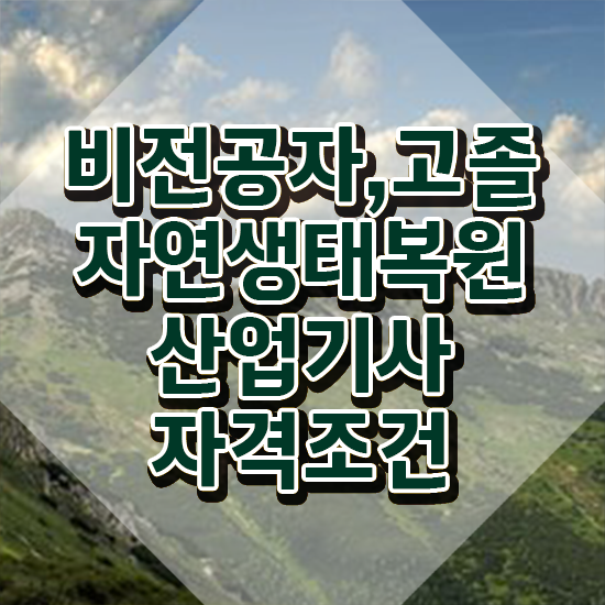  자연생태복원산업기사 시험응시조건 온라인 수업으로 단기간에 완료한 팁