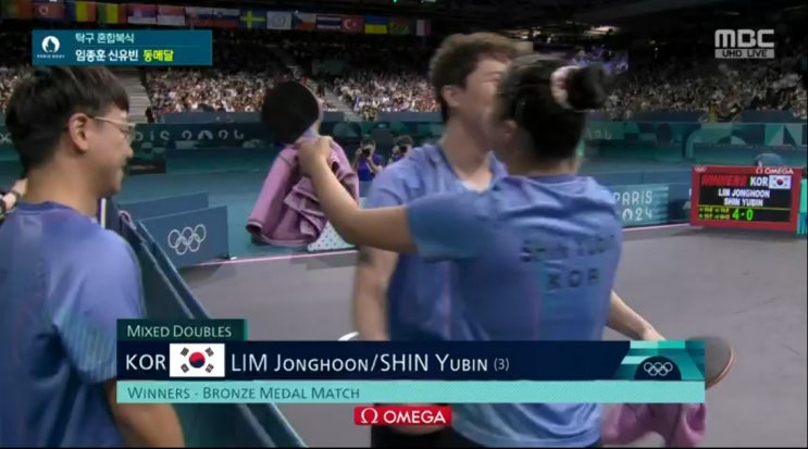 [파리 올림픽] 남자 펜싱 사브르 단체 3연패 소식 + 탁구 단식 8강 대진 정리 (장우진 선수, 신유빈 선수 출격)