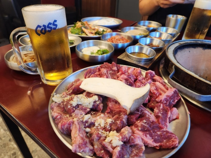  강동구청 맛집 대길소갈비 무료주차 가능한 곳