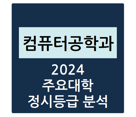  2024학년도 주요대학 컴퓨터공학과 정시등급 분석하기 - 컴퓨터공학과 수능일반 경쟁률, 충원율, 정시등급컷(한양대, 건국대, 한국외대, 고려대, 서강대 등)