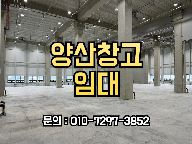  양산 창고 임대, 대형 창고 신축 항온 항습 도크시설