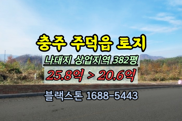  주덕읍 토지 경매 상업지역 300평대 서충주 개발부지 추천