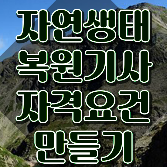  자연생태복원기사 시험응시자격 온라인 수업으로 간편하게 완료한 노하우
