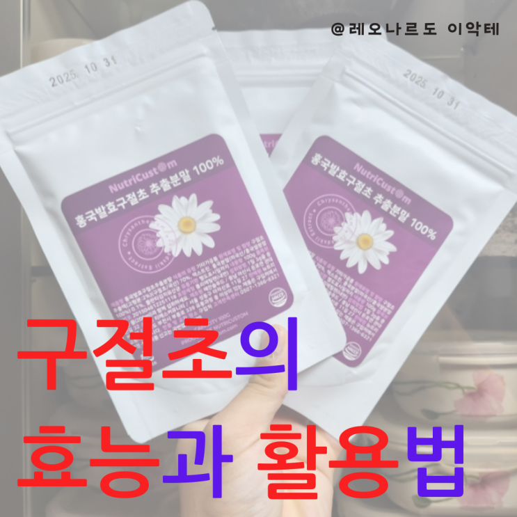  40대 건강 관리 필수품 홍국발효 구절초 추출분말의 효과와 섭취 방법