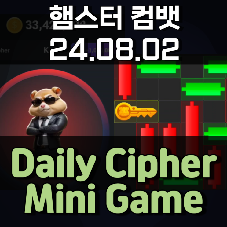 햄스터 컴뱃 8월 2일 Daily Cipher Mini Game 정답 햄스터 컴뱃 8월 2일 Daily Cipher Mini Game 정답