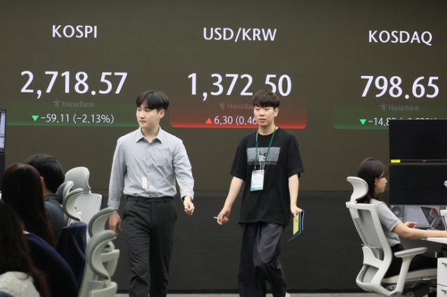 ‘검은 금요일’ 코스피, 美 경기 침체 우려에 2700선 붕괴…SK하이닉스 9%대 급락 ‘검은 금요일’ 코스피, 美 경기 침체 우려에 2700선 붕괴…SK하이닉스 9%대 급락