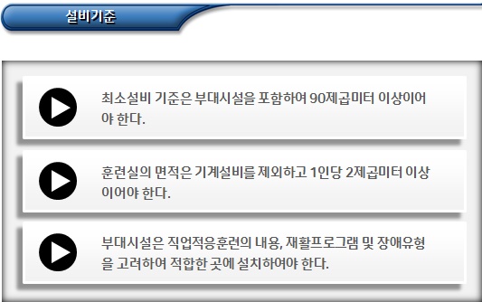 장애인직업적응훈련시설 및 운영 기준 장애인직업적응훈련시설 및 운영 기준