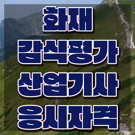  화재감식평가기사 응시자격확인 화재감식평가기사 시험자격 인강만 듣고 반 년만에 완료한 후기