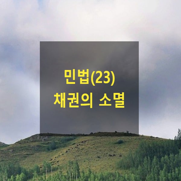  핵심만 알아보는 민법(23) - 채권의 소멸(변제, 대물변제,공탁, 상계, 경개, 면제, 혼동)